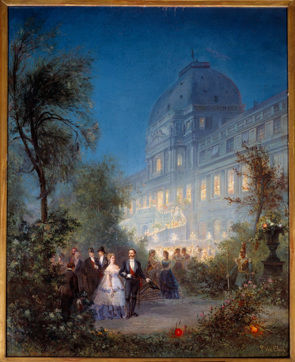 Noční párty v Tuileries 10. června od Pierre Tetar van Elven