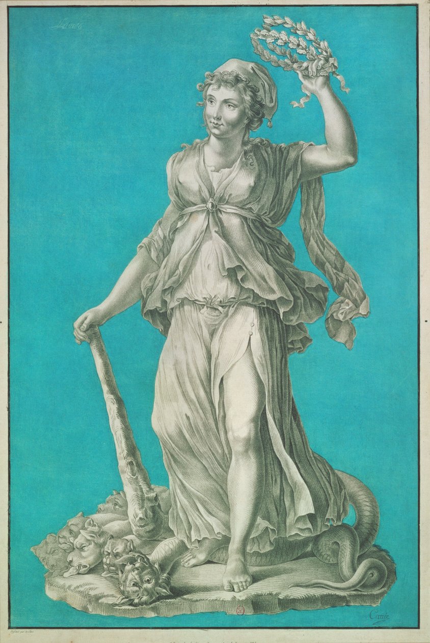 Svoboda. Lept na modrém pozadí od Pierre Thomas Le Clerc