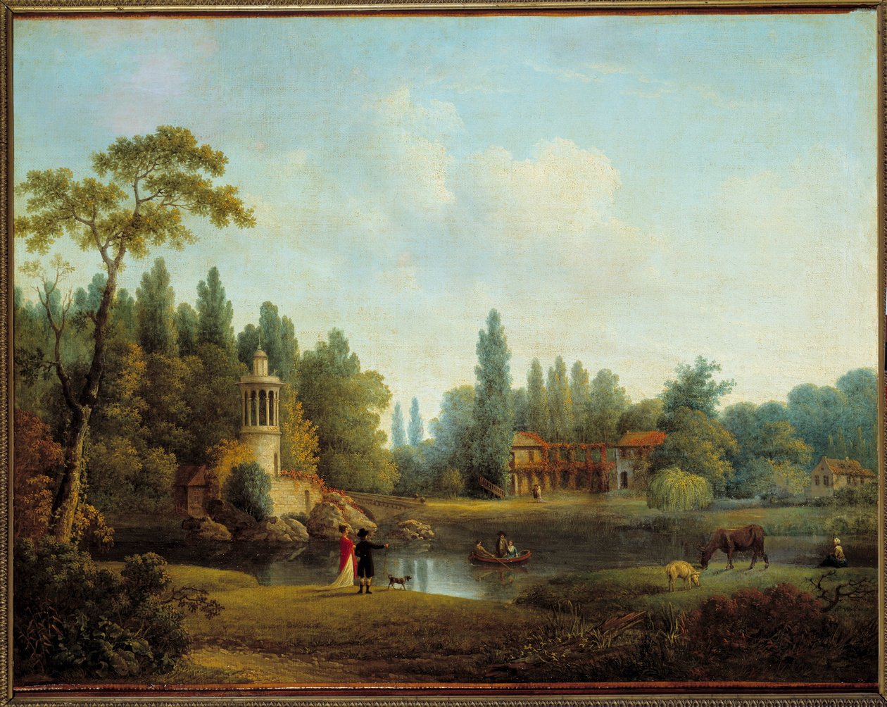 Vesnička Petit Trianon ve Versailles Obraz od Pierra Josepha Wallaerta (1753-1812) 1803 Ne. 0,56x0,72m od Pierre Wallaert