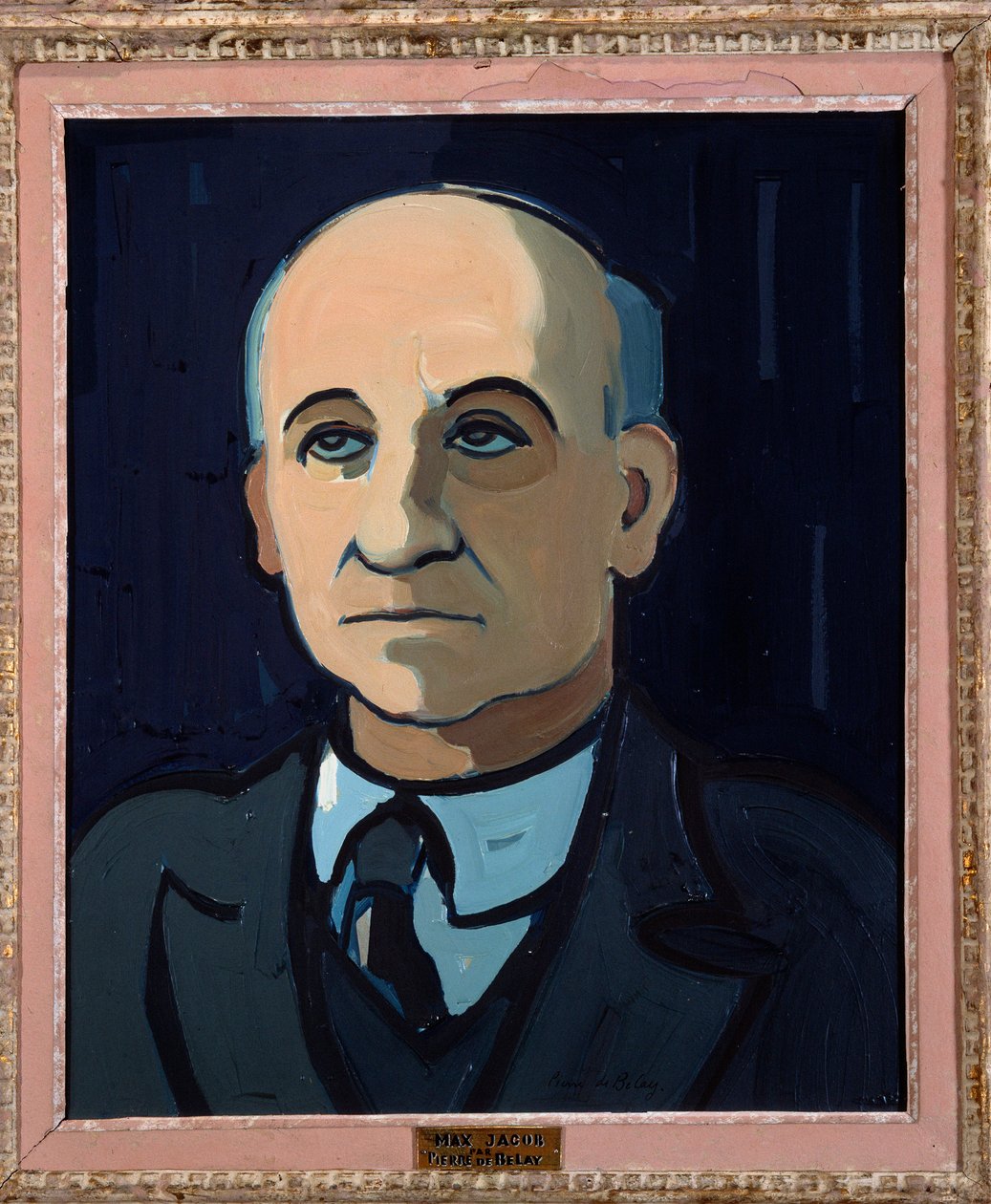 Portrét francouzského básníka Maxe Jacoba (1876-1944) Malba Pierra de Belay (1890-1947) Orleans 20. století. Muzeum výtvarných umění od Pierre de Belay