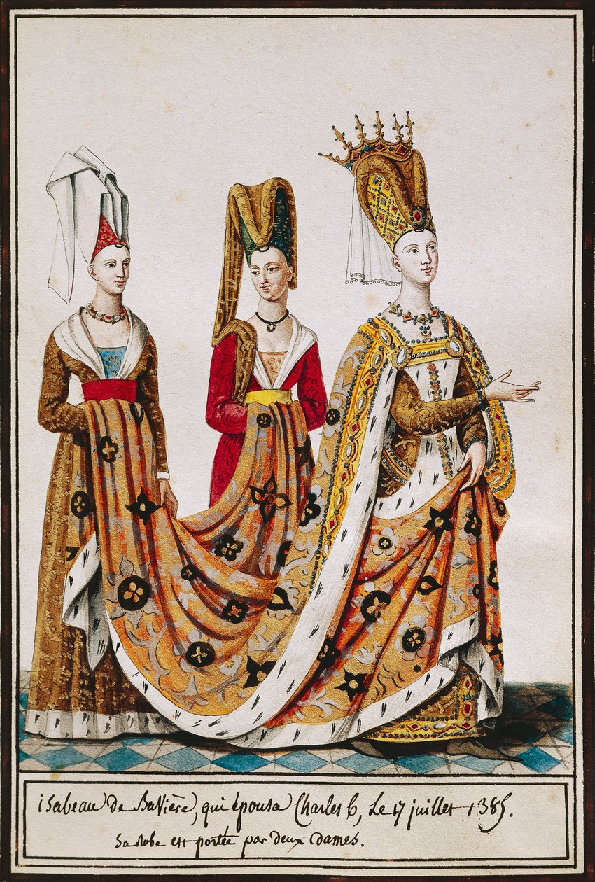 Isabeau Bavorská se vdává za francouzského krále Karla VI., 17. července od Pierre de La Mesangere