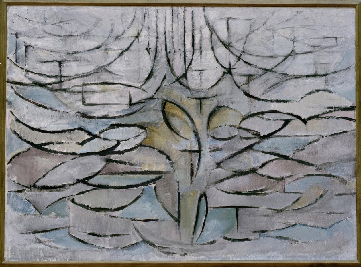 Kvetoucí jabloň od Piet Mondrian