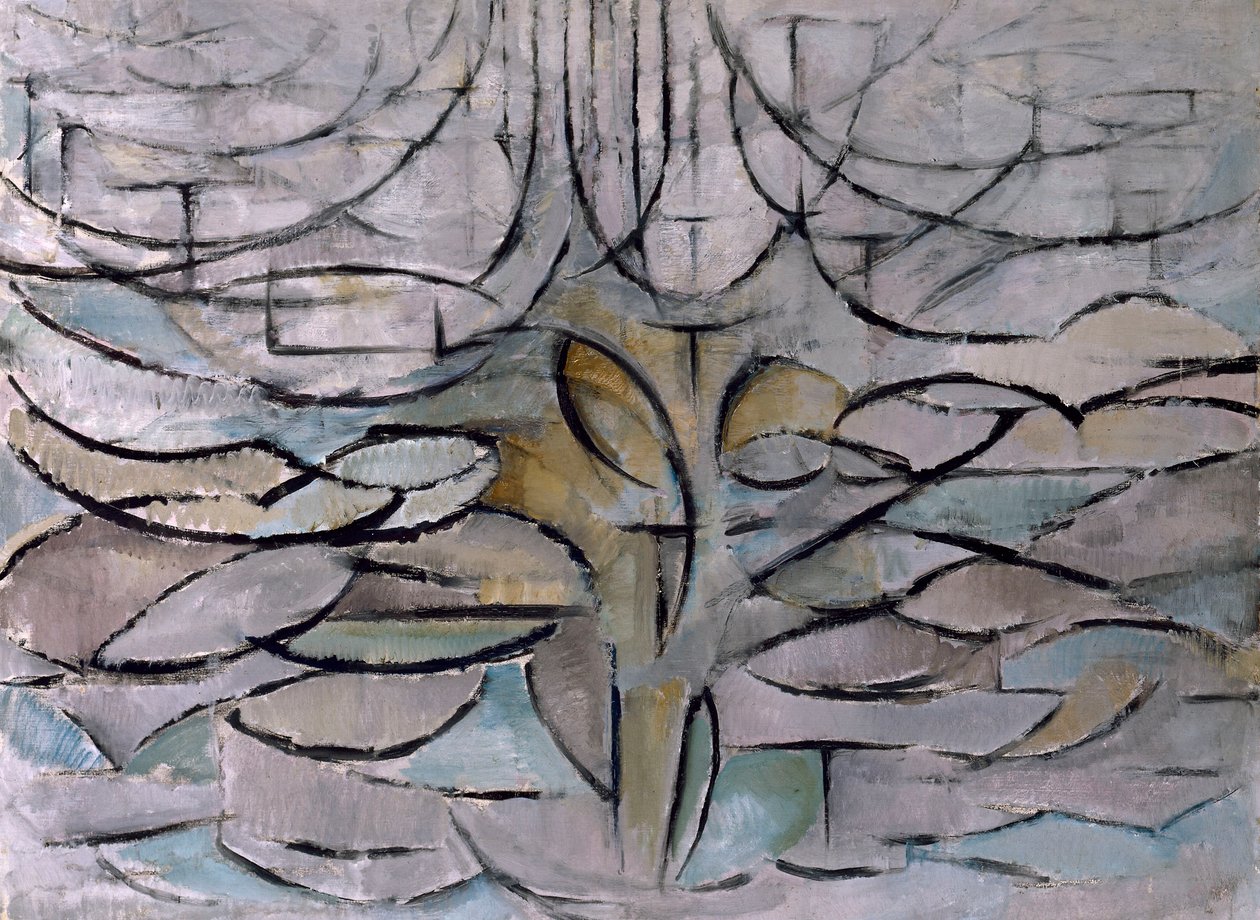 Kvetoucí jabloň od Piet Mondrian