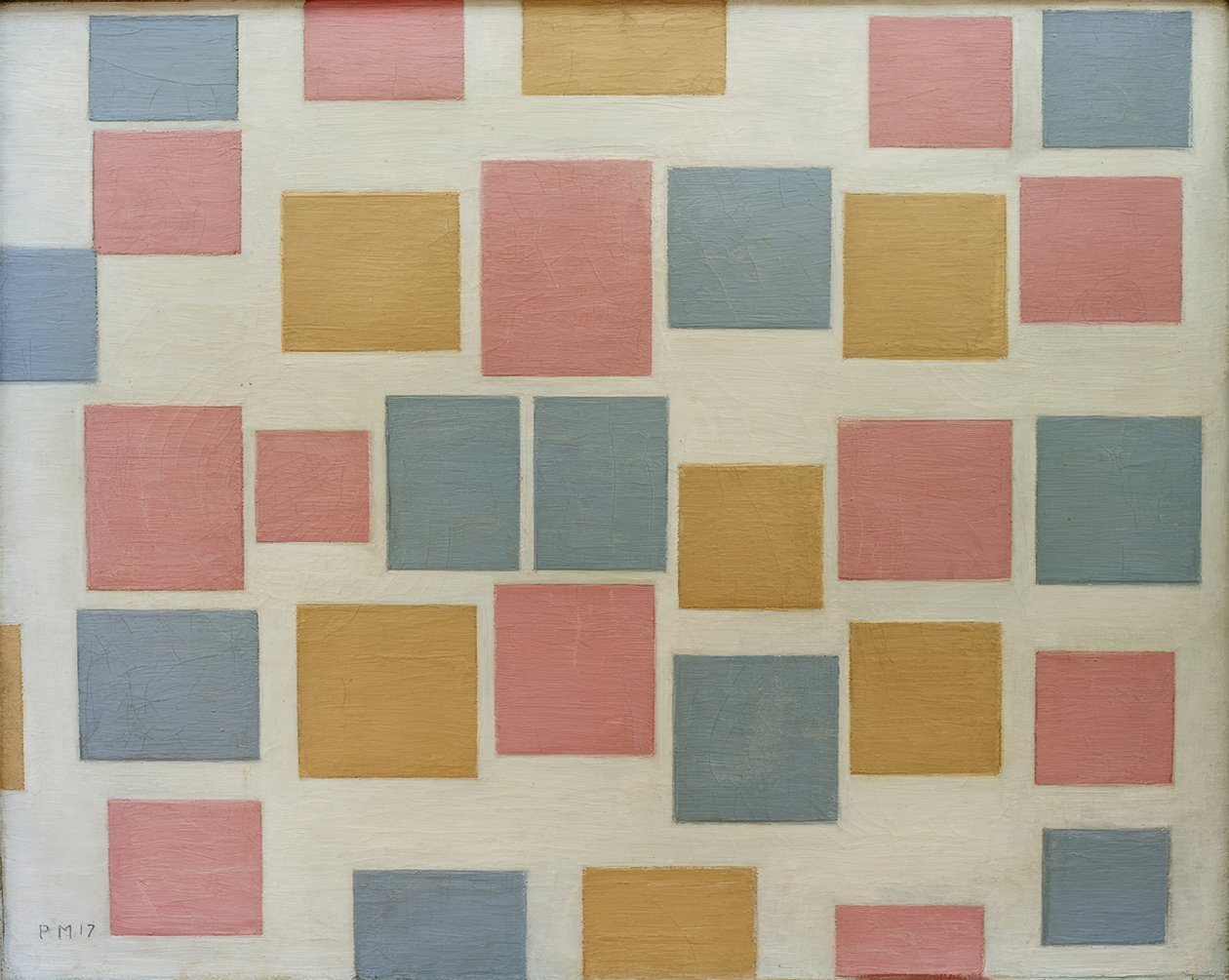 Složení č. 3; Kompozice s barevnými plochami 3 od Piet Mondrian