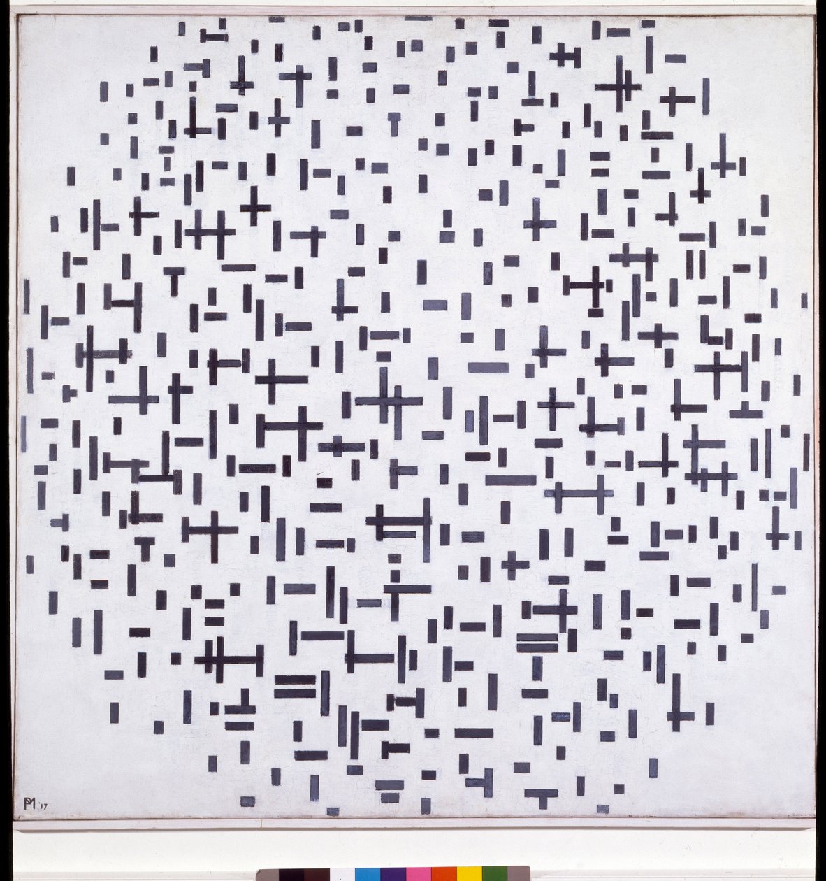 Kompozit v zwart en vtip od Piet Mondrian