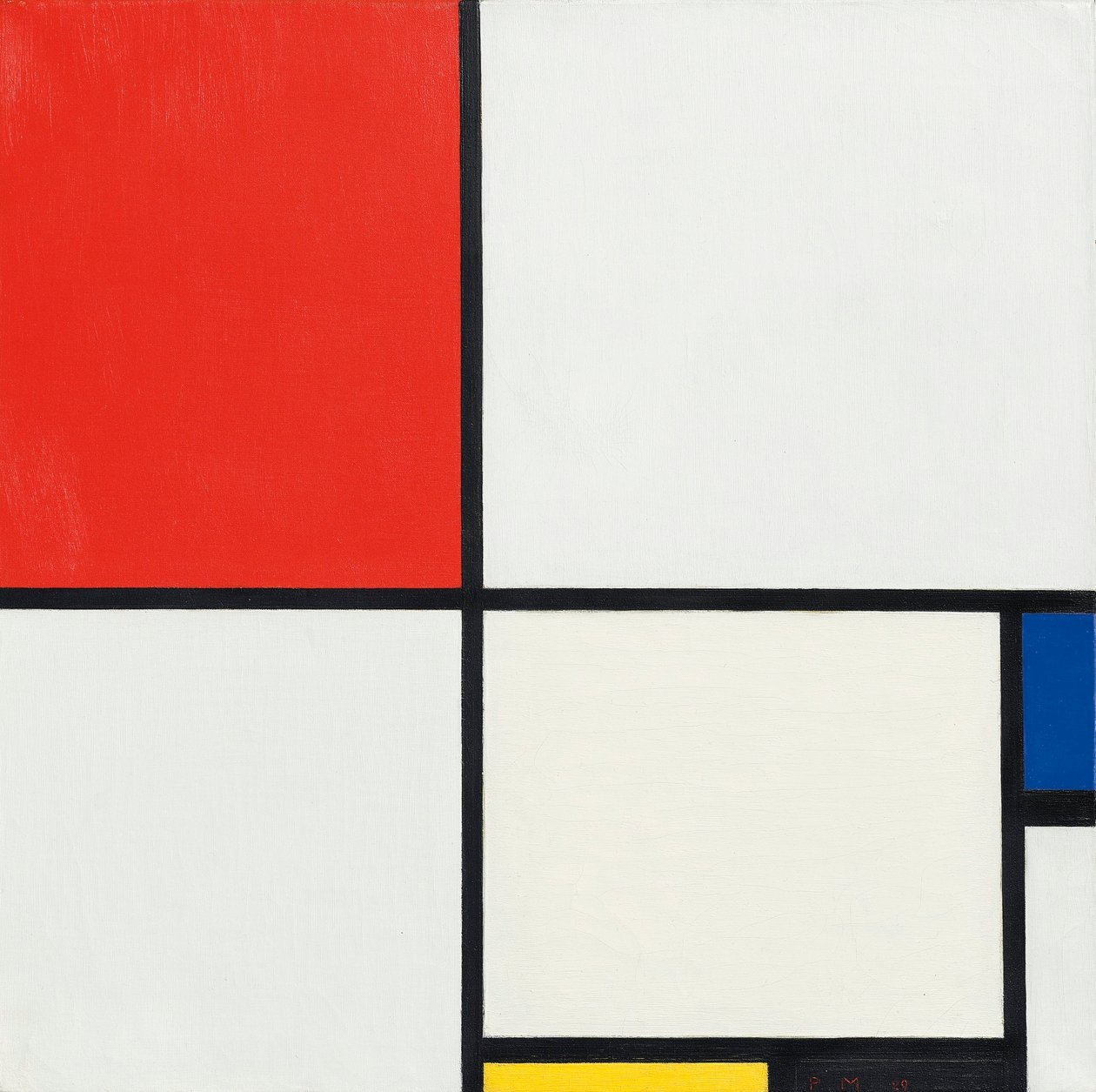 Kompozice č. III, s červenou, modrou, žlutou a černou, 1929 od Piet Mondrian