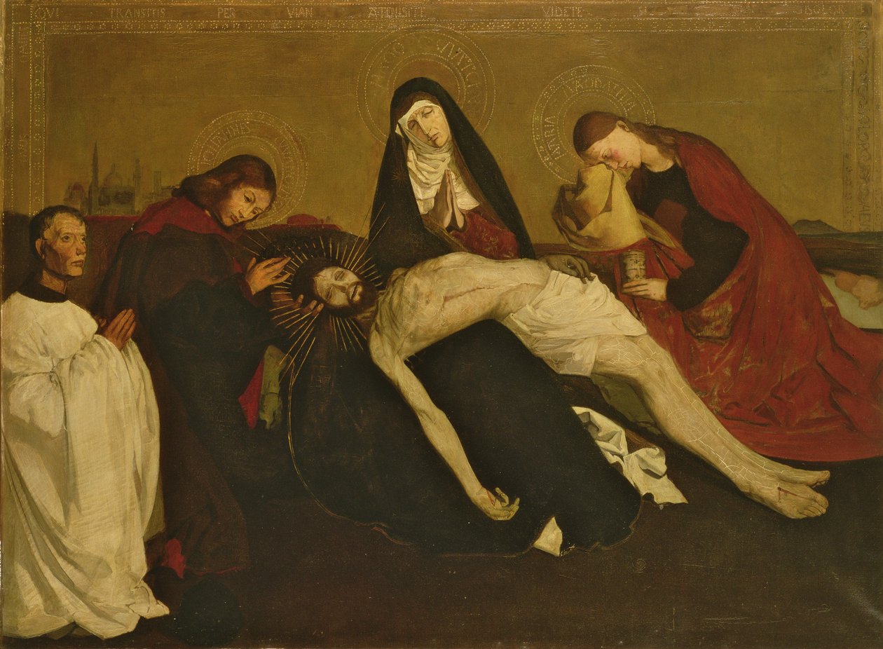 Kopie podle Pieta de Villeneuve-Les-Avignon, 1913-14 od Piet Mondrian