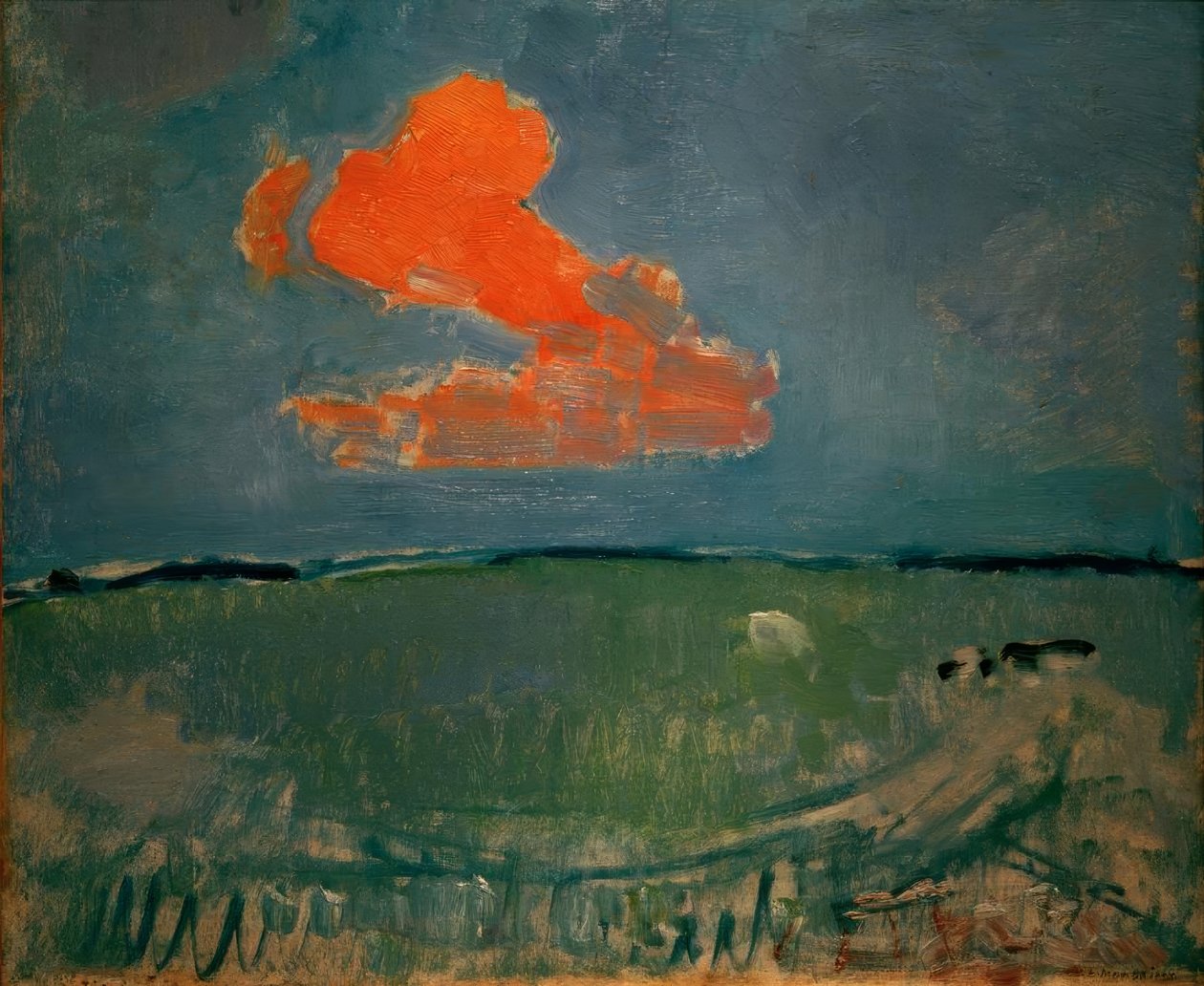 Červený mrak od Piet Mondrian