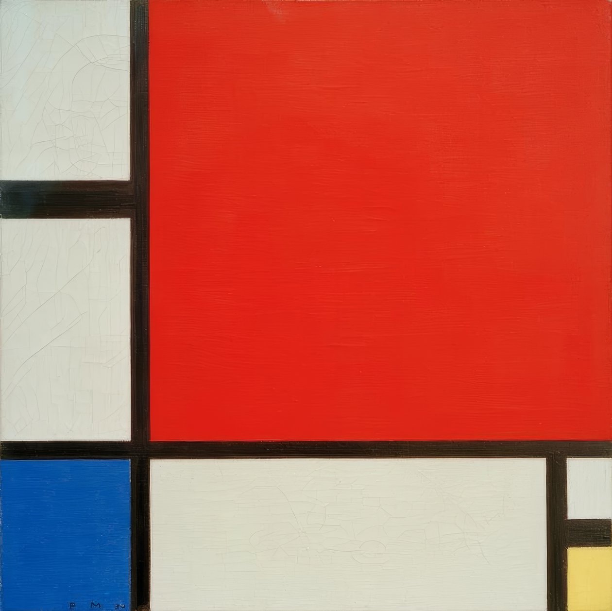 Složení v červené, modré a žluté od Piet Mondrian