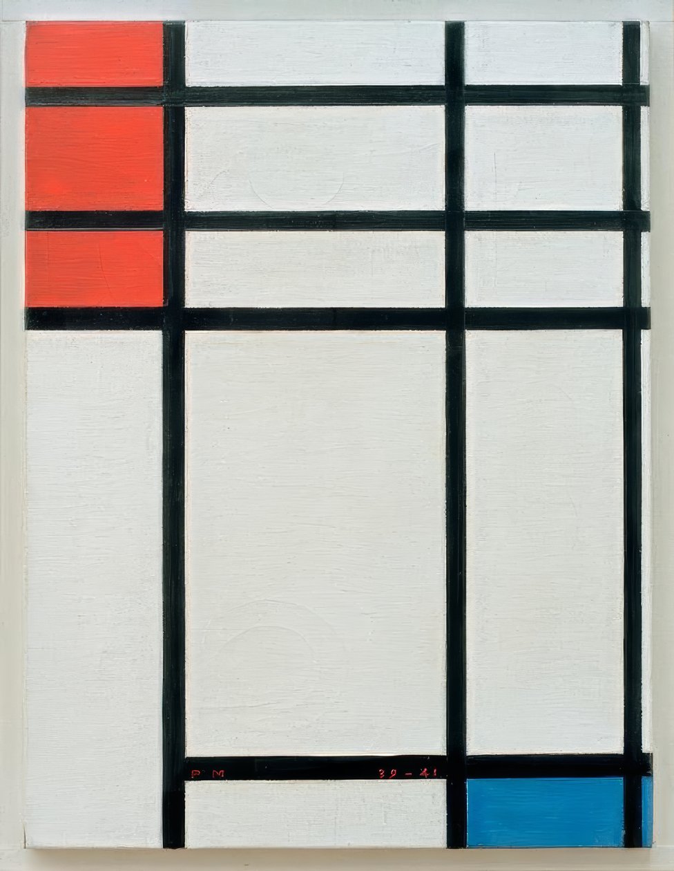 Složení v červené, modré a bílé od Piet Mondrian