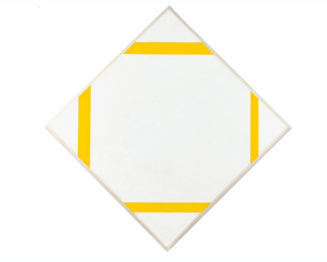 Pastilková kompozice se čtyřmi žlutými čarami, 1933 od Piet Mondrian