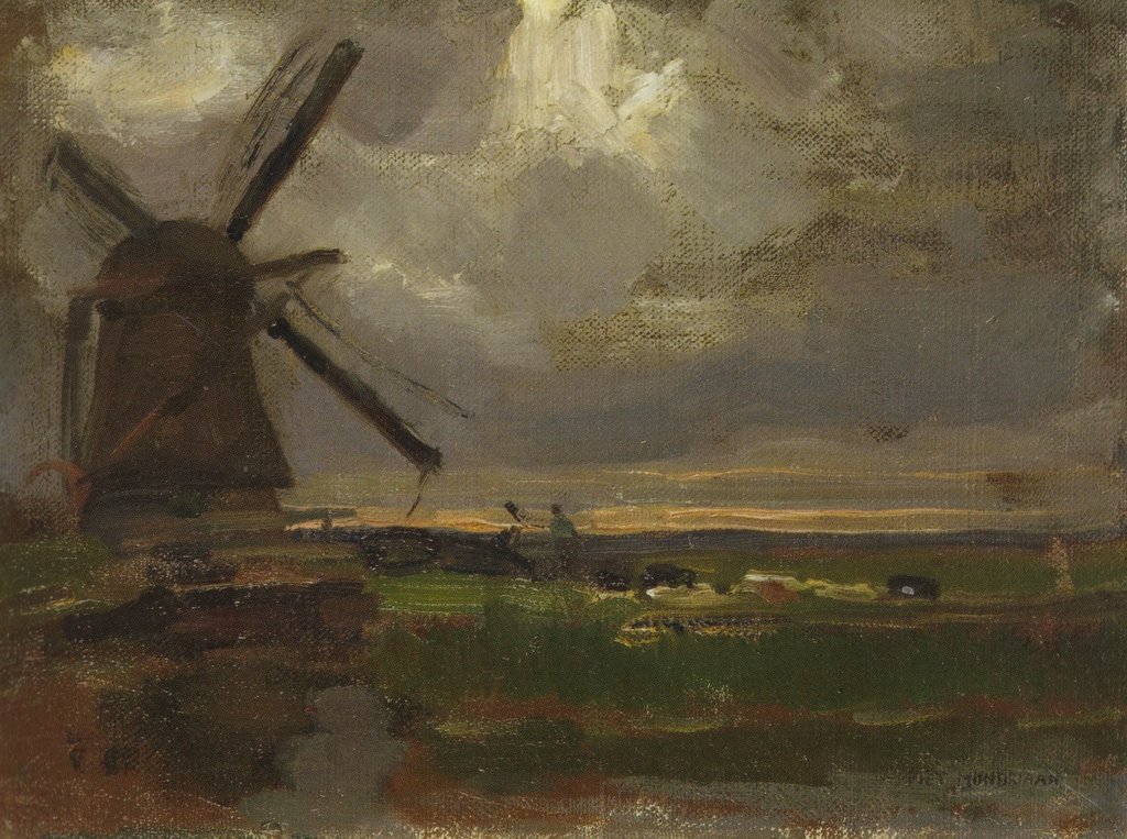 Větrný mlýn v t Gein od Piet Mondrian
