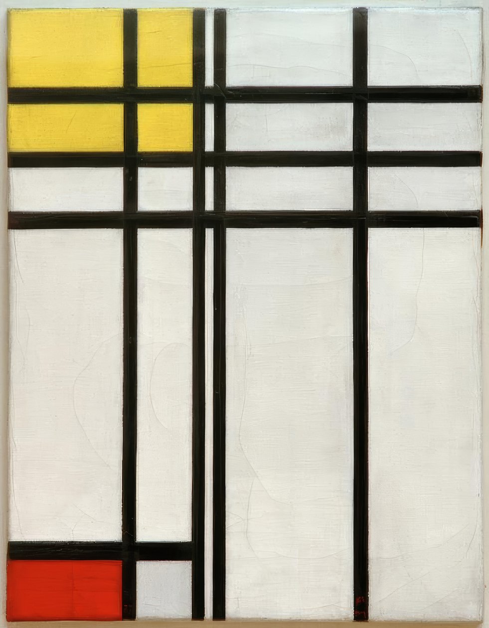 č. I: Opozice čar, červená a žlutá od Piet Mondrian