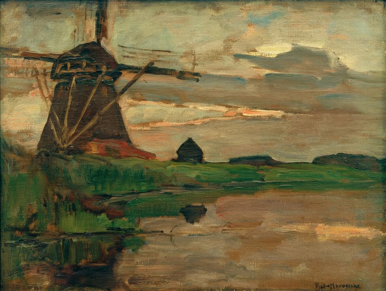 Východní strana Muhle od Piet Mondrian