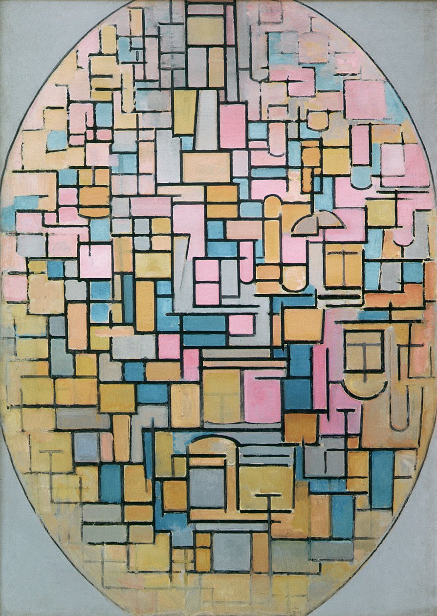 Tableau III: Composition in Oval, 1914 od Piet Mondrian