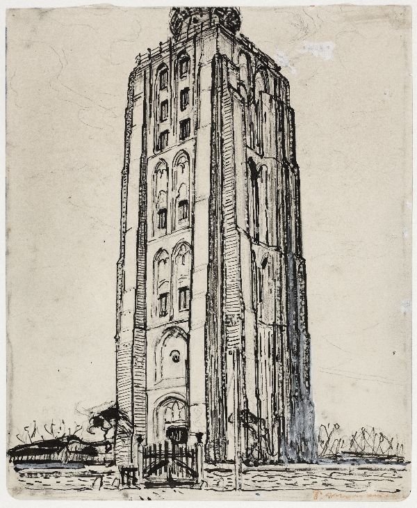 Maják ve Westkapelle od Piet Mondrian