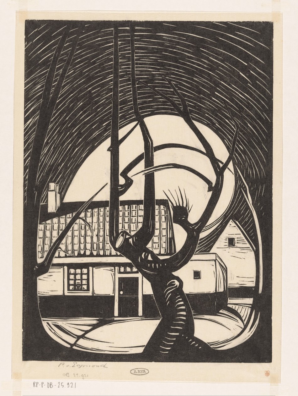 Vrba před domem od Piet Egmond (signed by artist)
