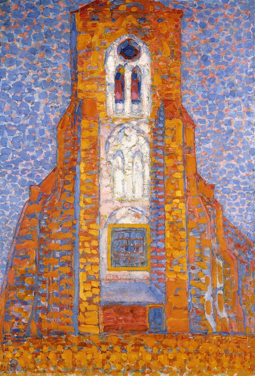 Kostel Eglise de Zoutelande od Piet Mondrian