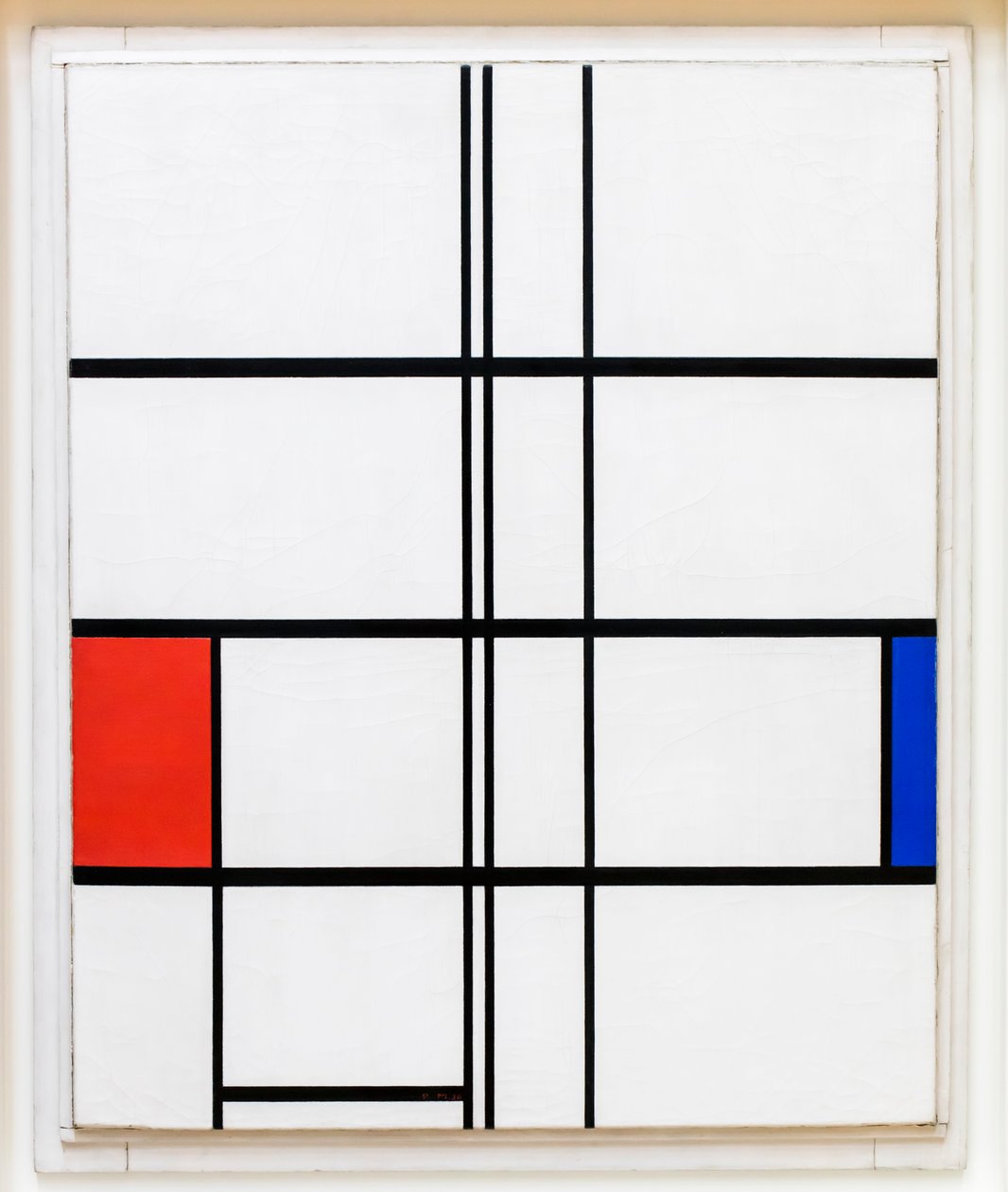 Složení v bílé, červené a modré barvě od Piet Mondrian