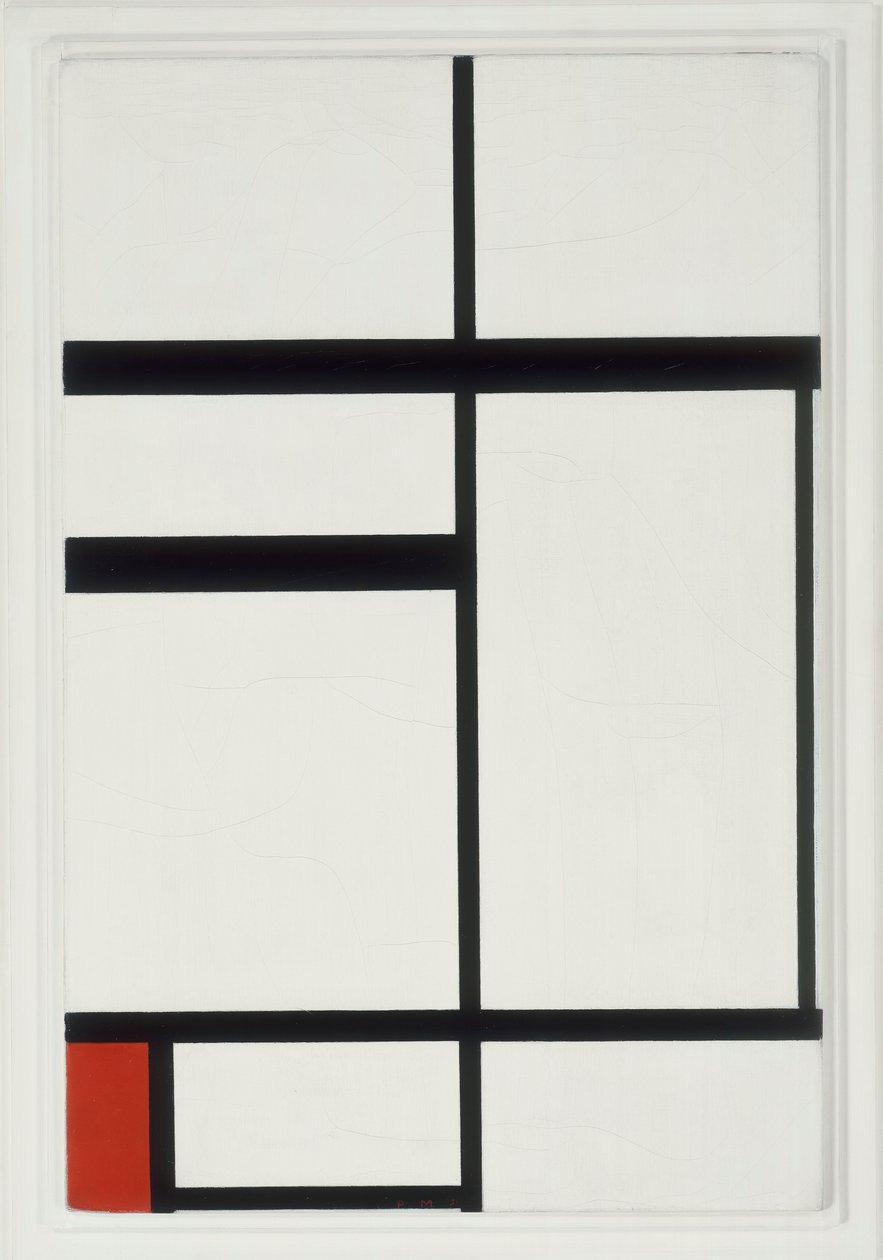 Složení s červenou, černou a bílou od Piet Mondrian