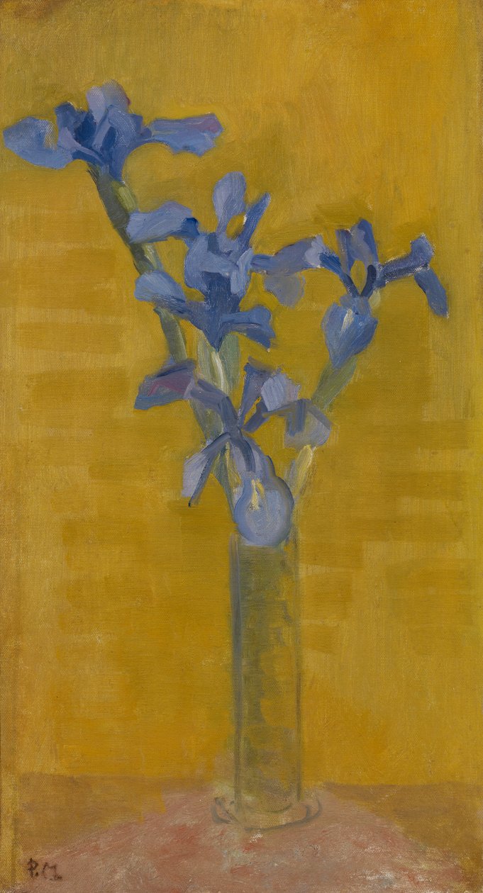Kosatce, kolem roku 1910 (olej na plátně) od Piet Mondrian