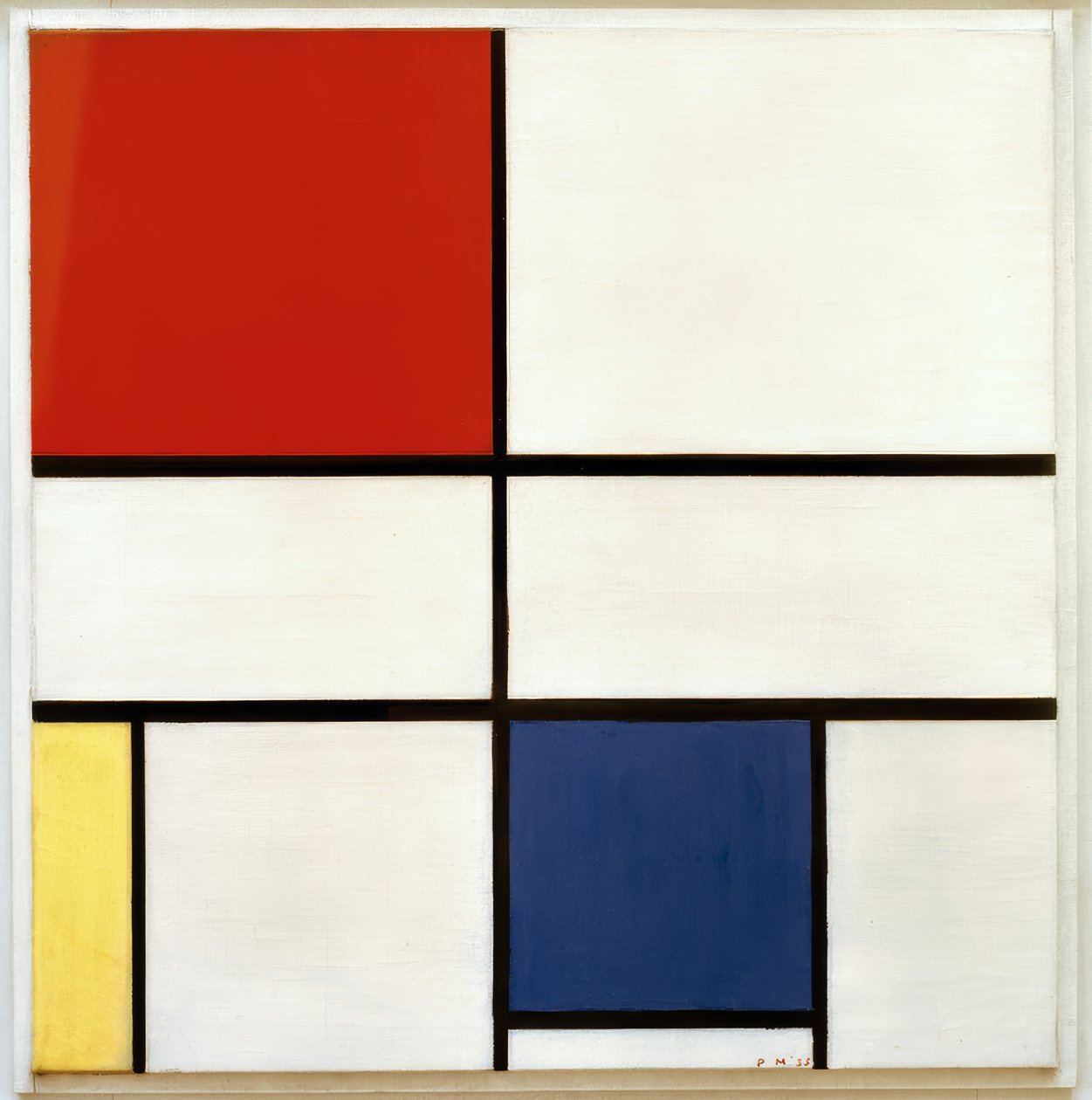 Složení C; Složení č. III; Složení s červenou, Ge od Piet Mondrian