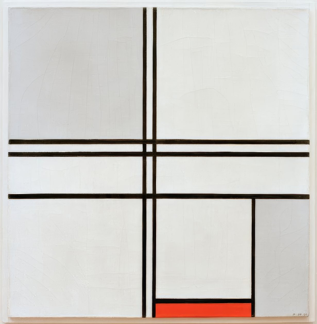 Složení šedo-červené od Piet Mondrian