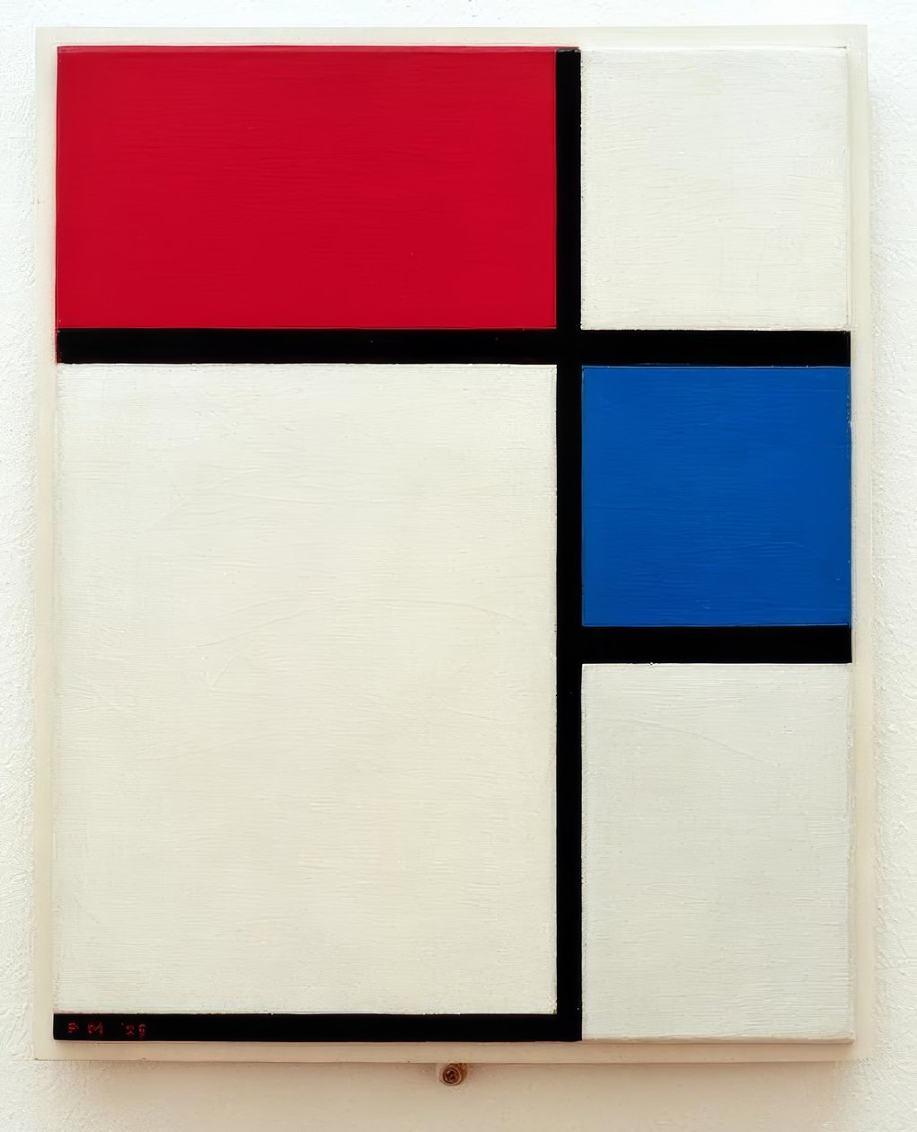 Složení č. II; Složení s modrou a červenou od Piet Mondrian