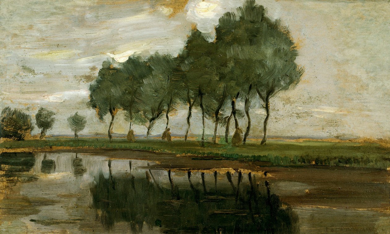 Krajina stromů poblíž Geinu od Piet Mondrian