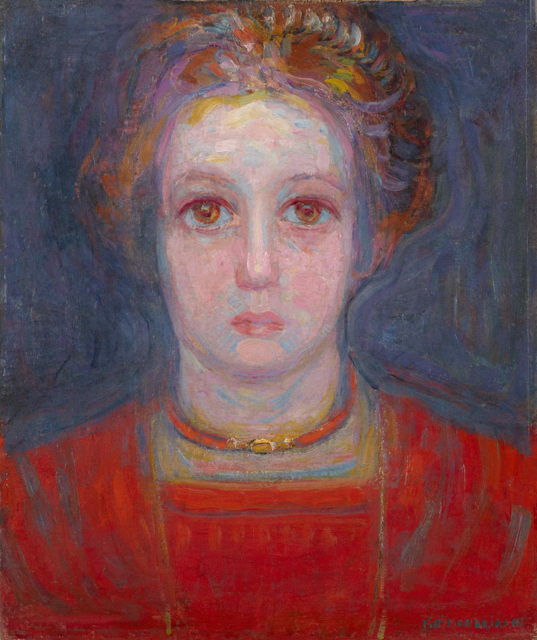 Portrét dívky v červeném, 1908. od Piet Mondrian