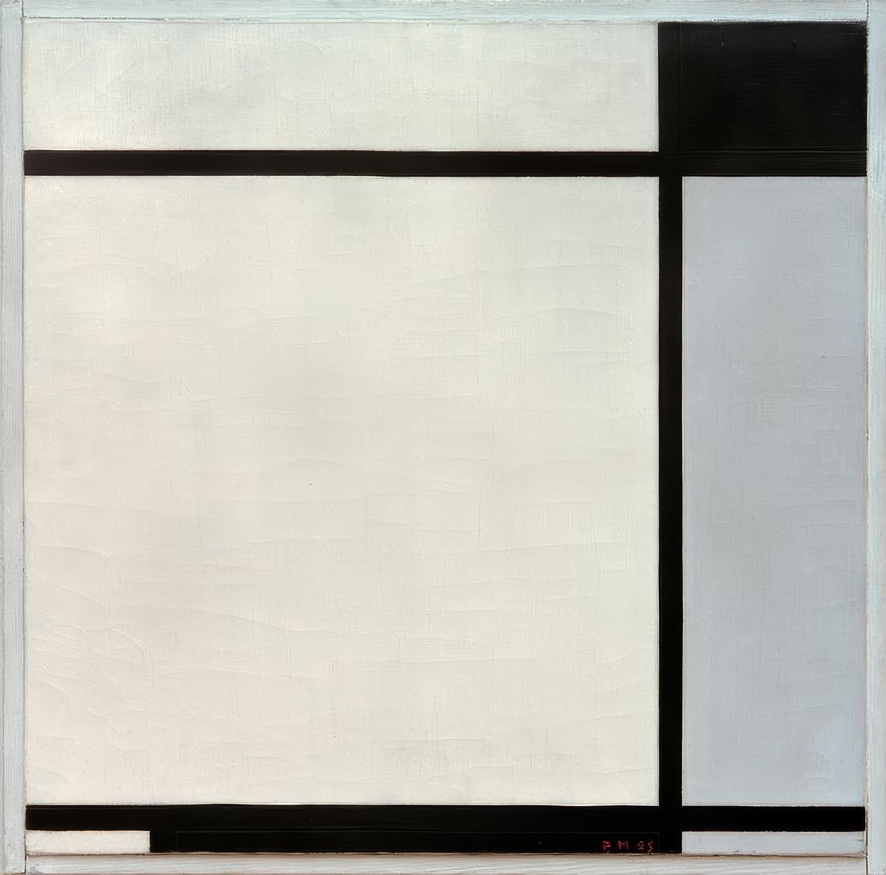 Tableau č.II, s černou a šedou od Piet Mondrian