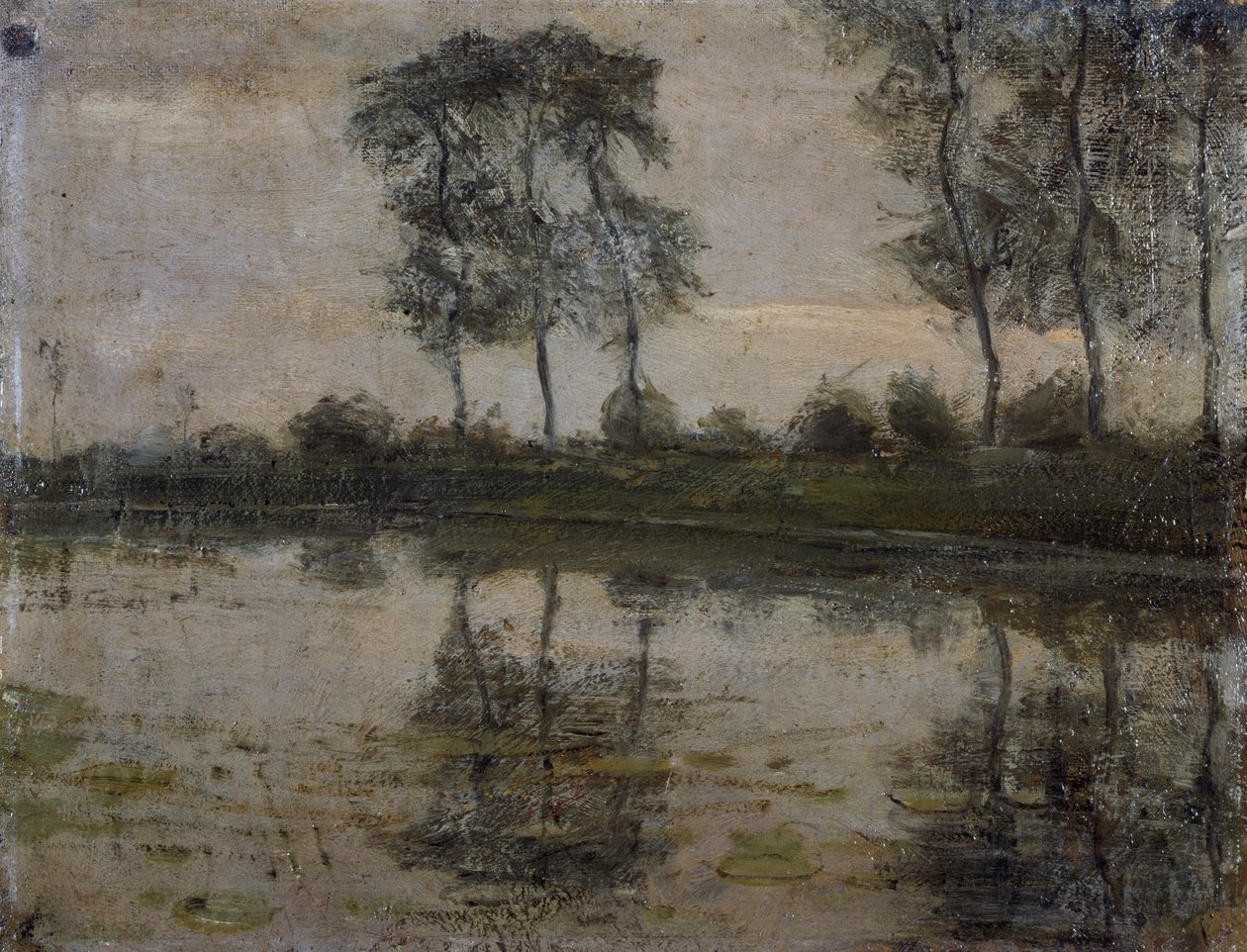 Stromy u řeky Gein, Piet Mondrian (1872-1944). Nizozemsko, 20. století. od Piet Mondrian