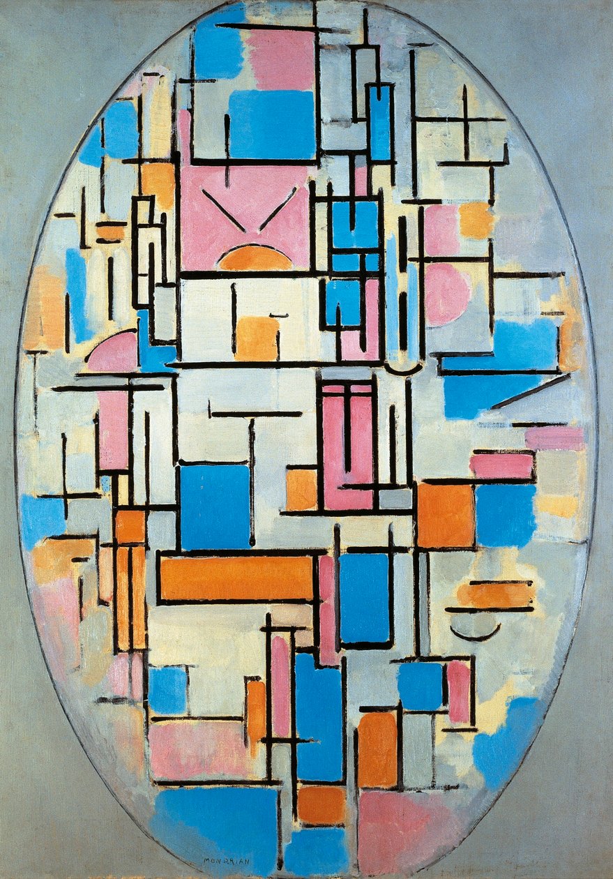 USA, New York, Oválné složení od Piet Mondrian