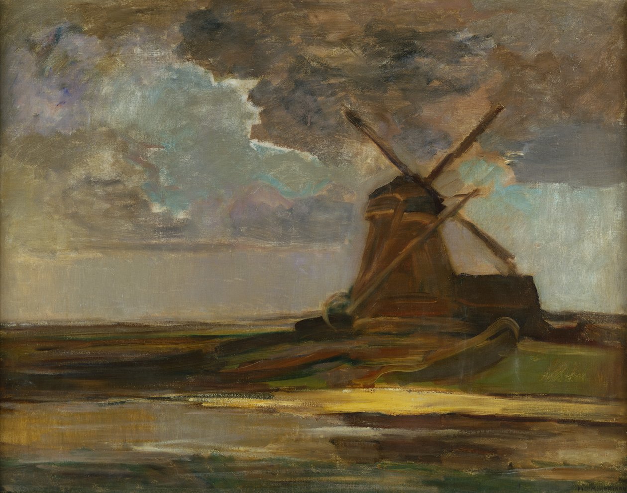 Větrný mlýn v Geinu, kolem 1906-07 (olej na plátně) od Piet Mondrian