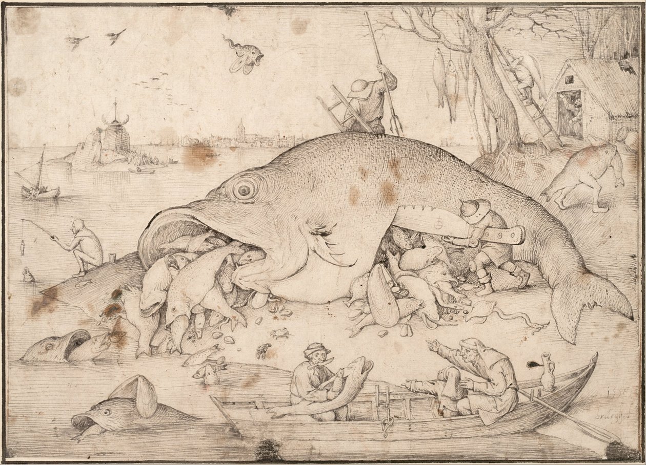 Big Fish Eat Little Fish, 1556 od Pieter Bruegel the Elder