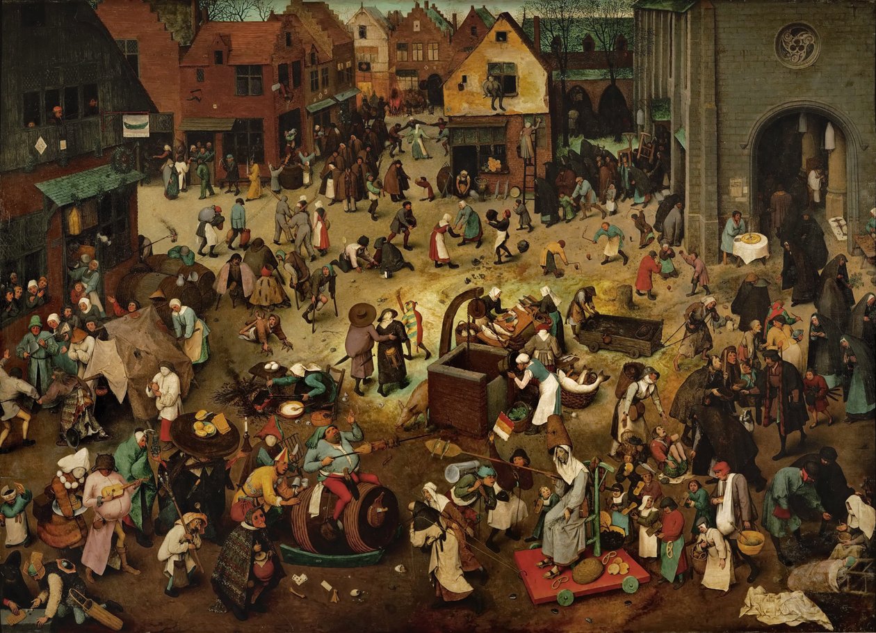 Boj mezi karnevalem a postní dobou, 1559 (olej na dubovém panelu) od Pieter Bruegel the Elder
