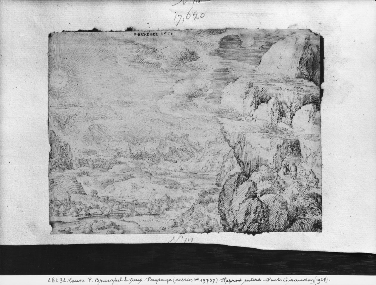 Krajina, 1560 (pero a inkoust na papíře) od Pieter Bruegel the Elder