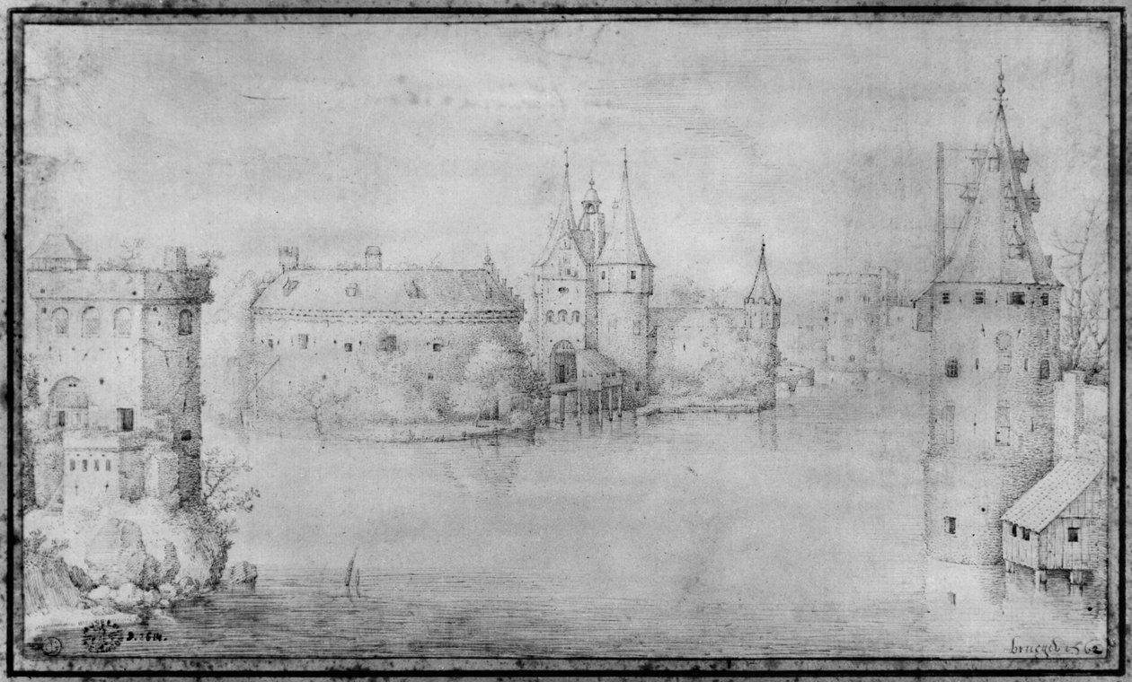 Malý opevněný ostrov, Amsterdam, 1562 od Pieter Bruegel the Elder