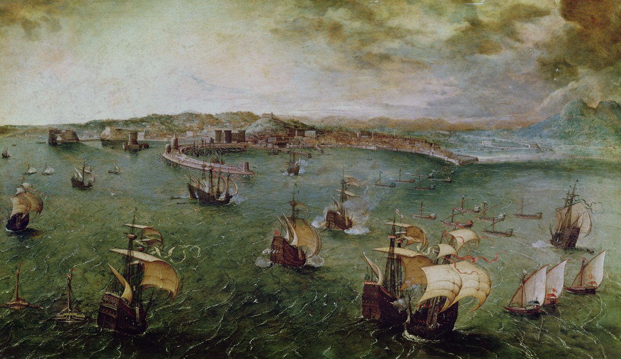 Pohled na Neapolský přístav, c.1550-69 od Pieter Bruegel the Elder