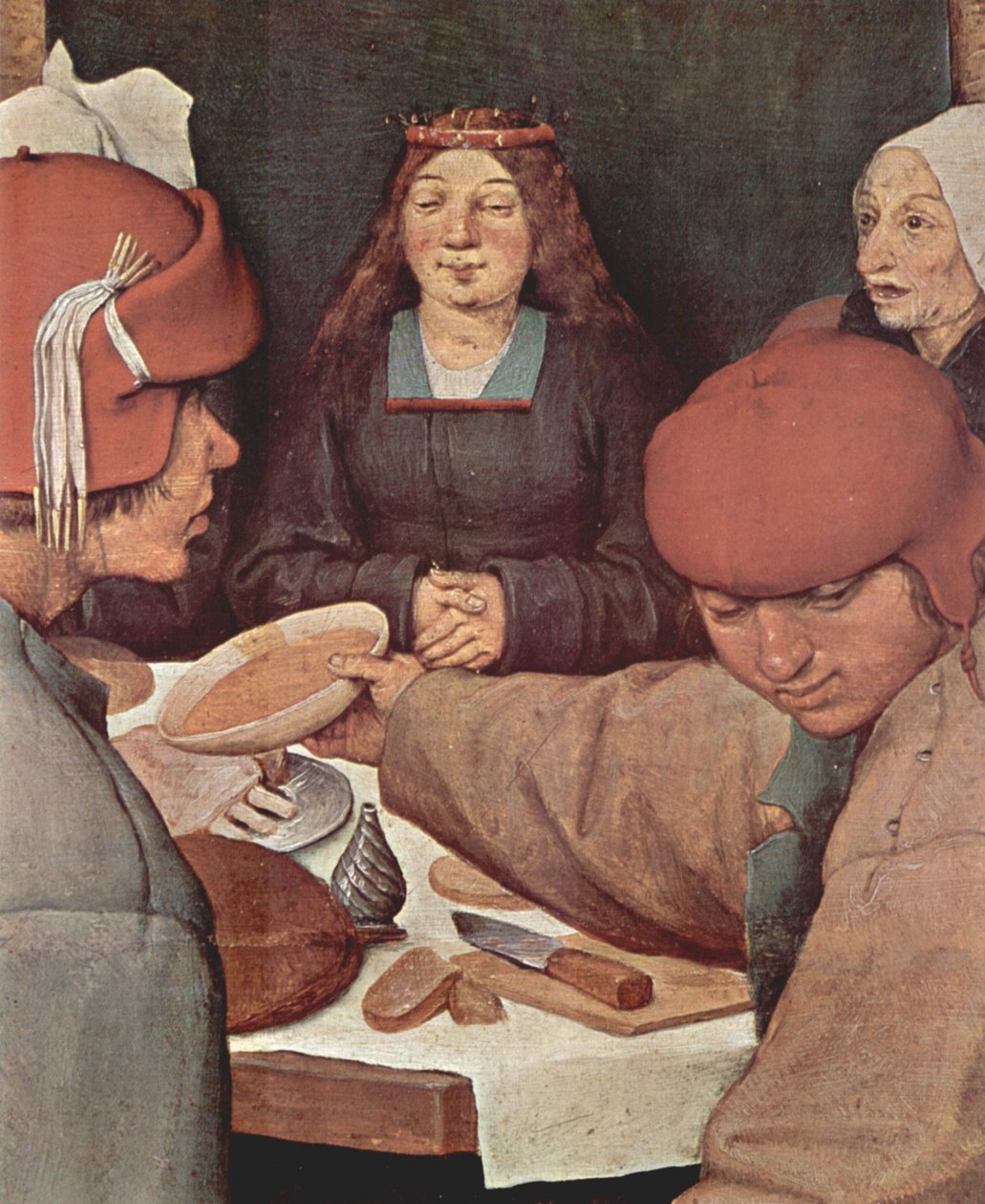 Venkovská svatba, detail od Pieter Bruegel the Elder