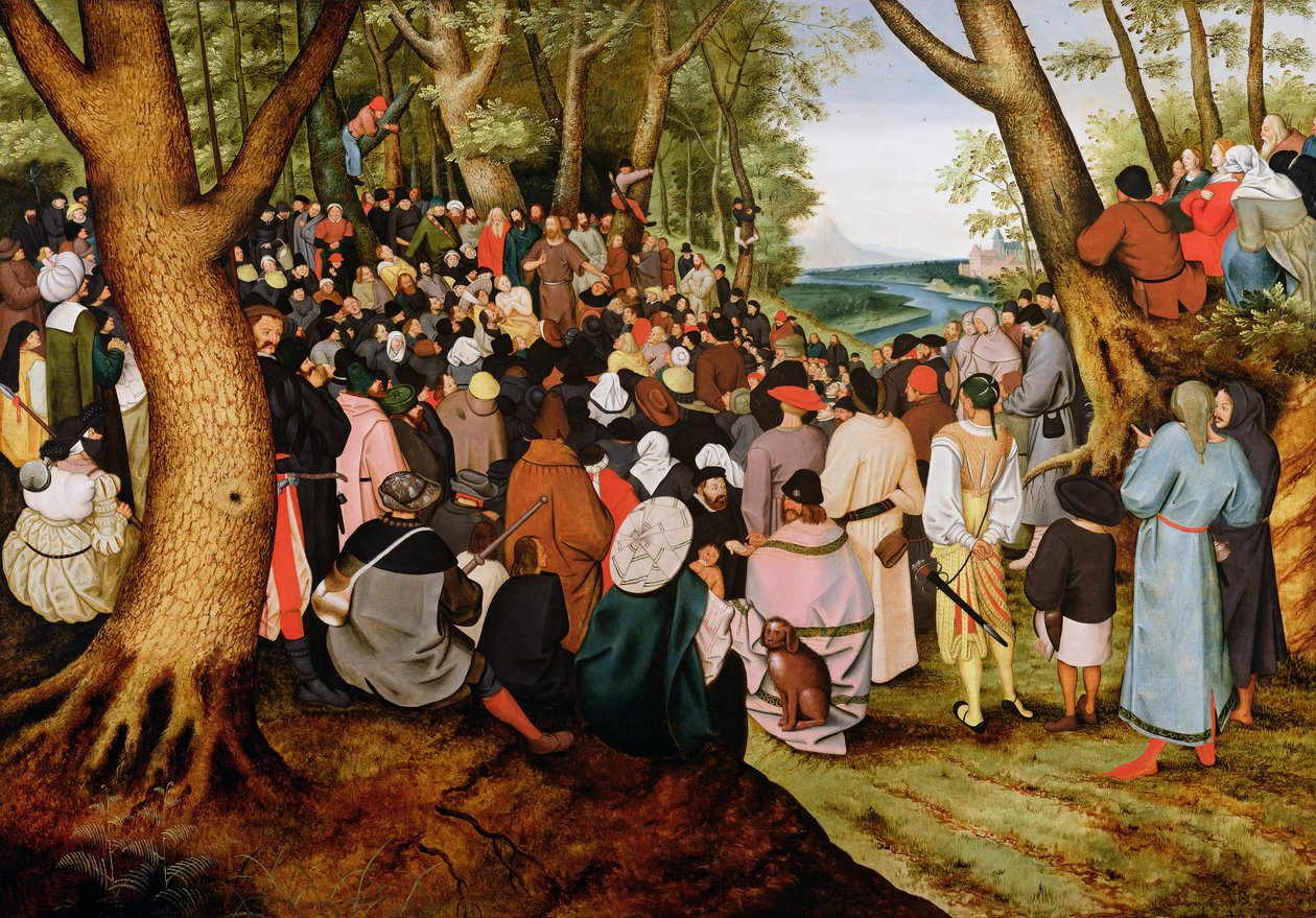 Krajina s kázáním sv. Jana Křtitele od Pieter Brueghel the Younger
