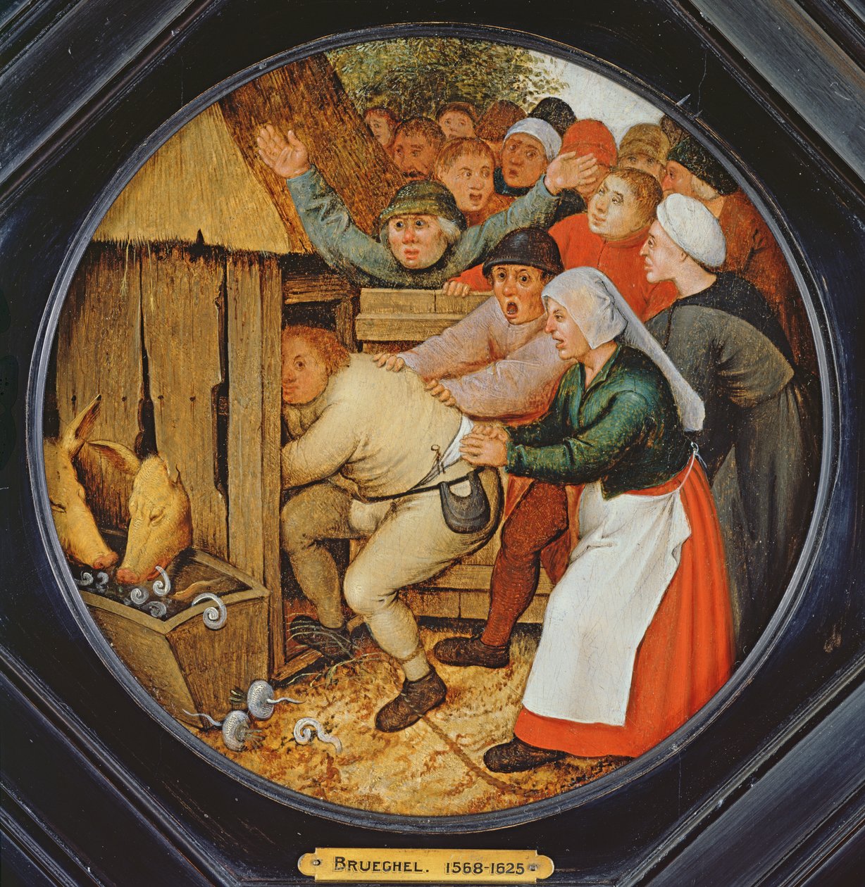 Opilec strčil do vepřína od Pieter Brueghel the Younger