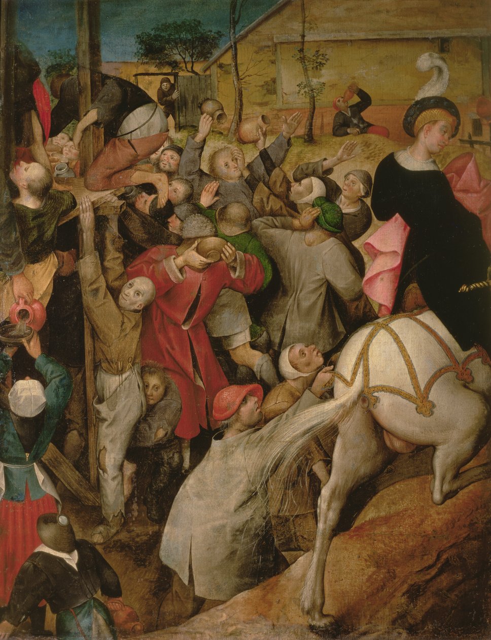 Svátek svatého Martina (tempera na plátně) (detail) od Pieter Brueghel the Younger