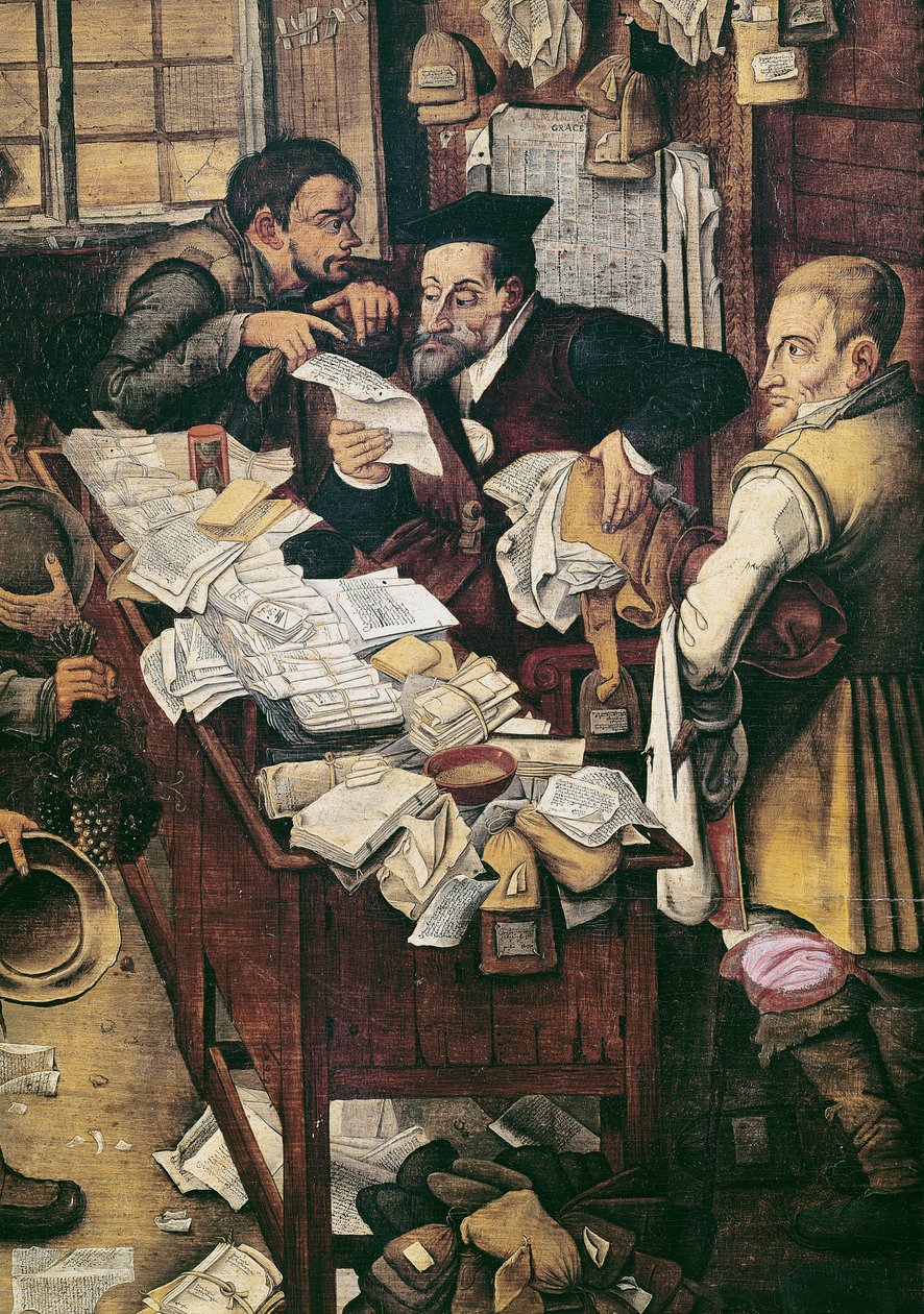 Platba ročních poplatků (detail GIR79511) od Pieter Brueghel the Younger
