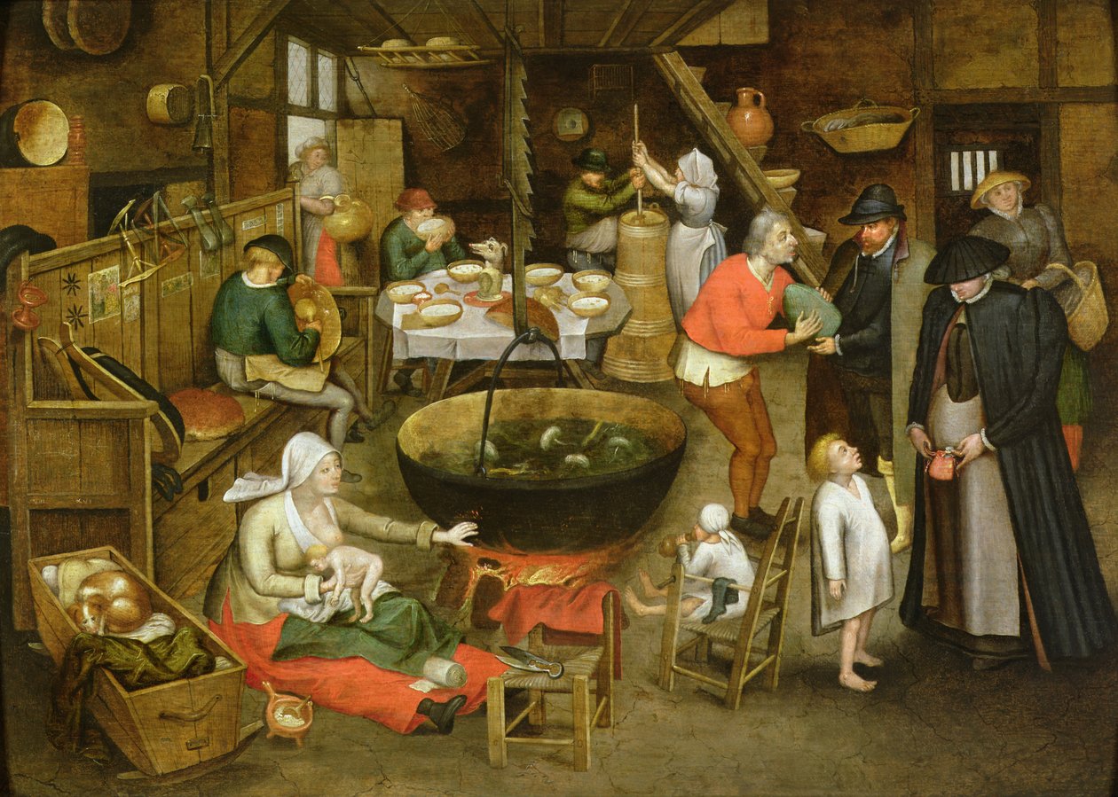 Návštěva farmy (panel) od Pieter Brueghel the Younger