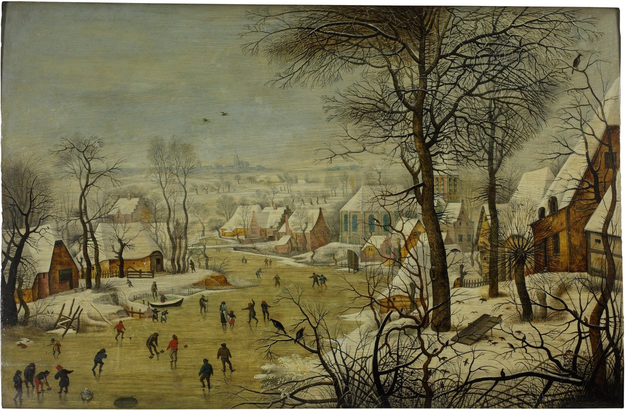 Zimní krajina s ptačí pastí od Pieter Brueghel the Younger