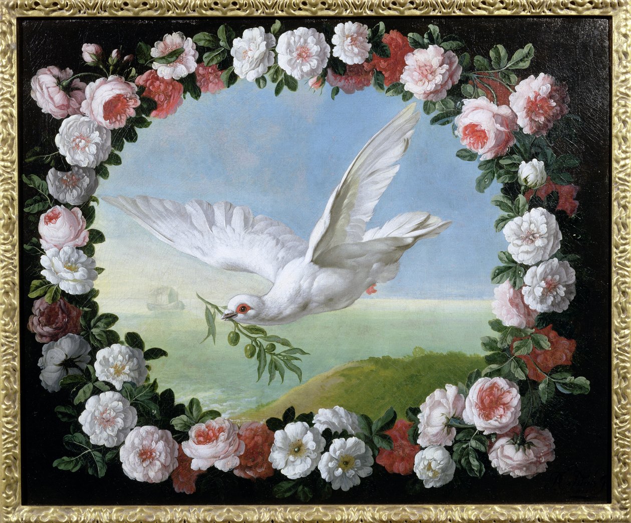 Alegorie potopy „Posvátná holubice“, 1721 od Pieter Casteels