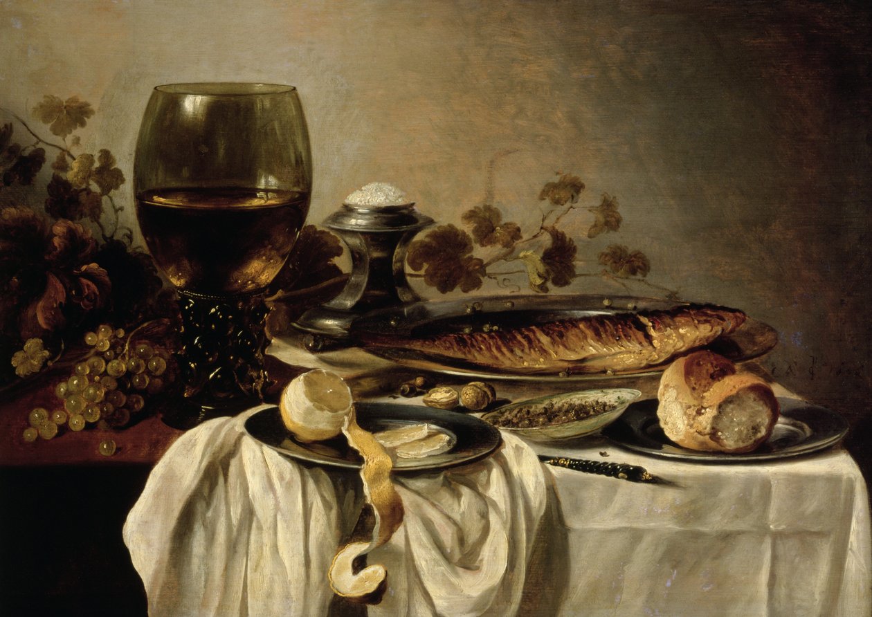 Snídaně, 1646 od Pieter Claesz