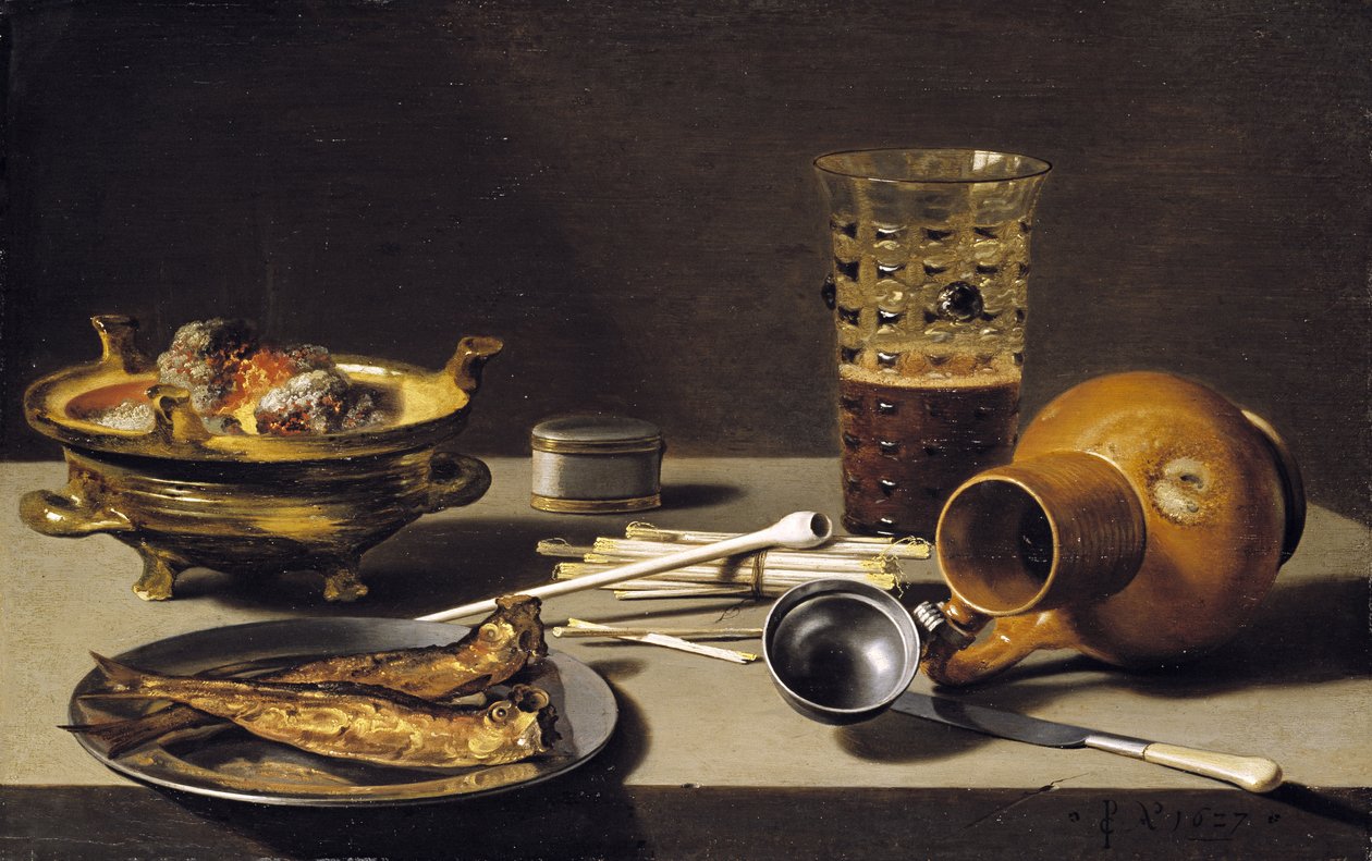 Still Life, 1627 (olej na dubovém panelu) od Pieter Claesz