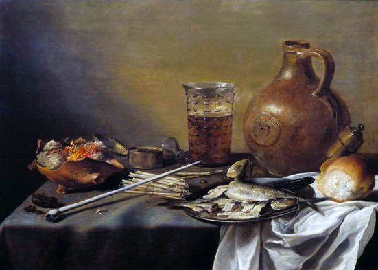 Zátiší se sklenicí piva, 1644 od Pieter Claesz